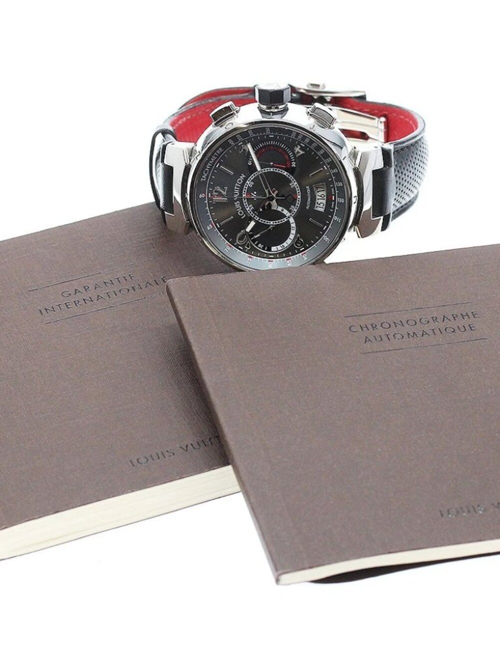 LOUIS VUITTON Tambour Chronograph Voyage Q102N Automatic Men's Watch_945802 - Picture 2 of 7